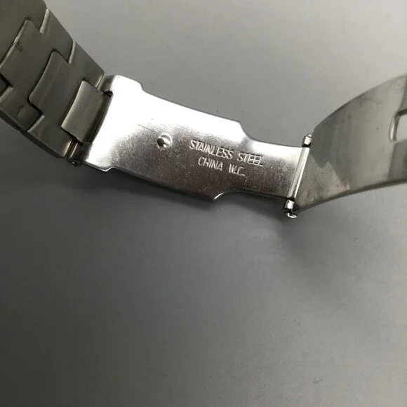Timex Watch Men I-Control 39mm Silver Tone Black Dial Date New Battery 7.75